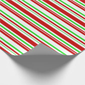 おもしろい赤、白、緑のクリスマスインスパイア ラッピングペーパー (角)