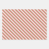 おもしろい赤、白、緑のクリスマスパターインスパイアン ラッピングペーパーシート (正面3)