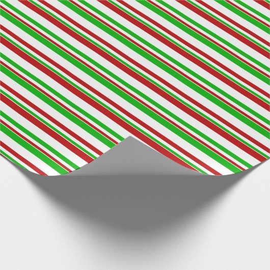 おもしろい赤、白、緑の色のクリスマスインスパイア ラッピングペーパー (角)