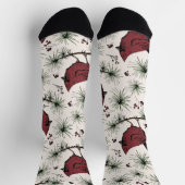 おもしろい赤(鳥)ショウジョウコウカンチョウ動物 ソックス (上部)