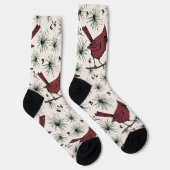 おもしろい赤(鳥)ショウジョウコウカンチョウ動物 ソックス (右)