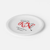 おもしろい赤RN卒業パーティーの装飾 ペーパープレート (アングル)