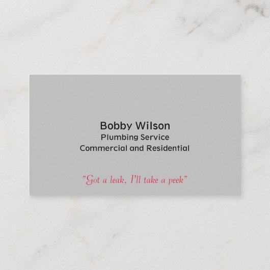 おもしろい走の配管工事請負業者の配管工事 名刺 (裏面)