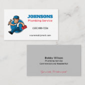 おもしろい走の配管工事請負業者の配管工事 名刺 (正面/裏面)