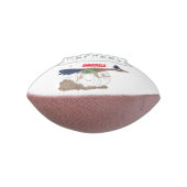 おもしろい走り鳥イラストレーション アメリカンフットボール (回転90)