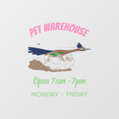 おもしろい走り鳥イラストレーション ウィンドウサイン (シート)