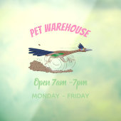 おもしろい走り鳥イラストレーション ウィンドウサイン (シート3)