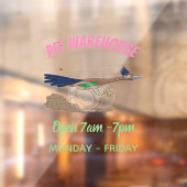 おもしろい走り鳥イラストレーション ウィンドウサイン (シート2)