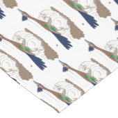 おもしろい走り鳥イラストレーション ショートテーブルランナー (コーナー)