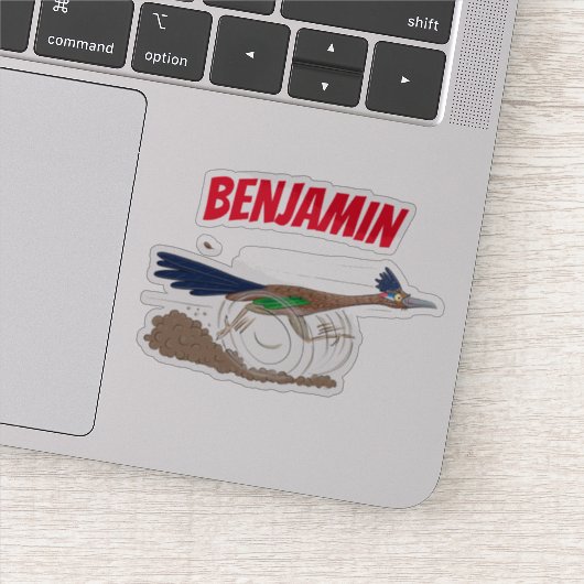 おもしろい走り鳥イラストレーション シール (詳細)