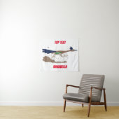 おもしろい走り鳥イラストレーション タペストリー (インサイチュ(横))