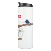 おもしろい走り鳥イラストレーション タンブラー (回転右)