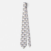 おもしろい走り鳥イラストレーション ネクタイ (正面)