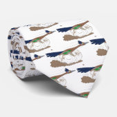 おもしろい走り鳥イラストレーション ネクタイ (ロール)