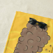 おもしろい走り鳥イラストレーション ビーチタオル (インサイチュ)