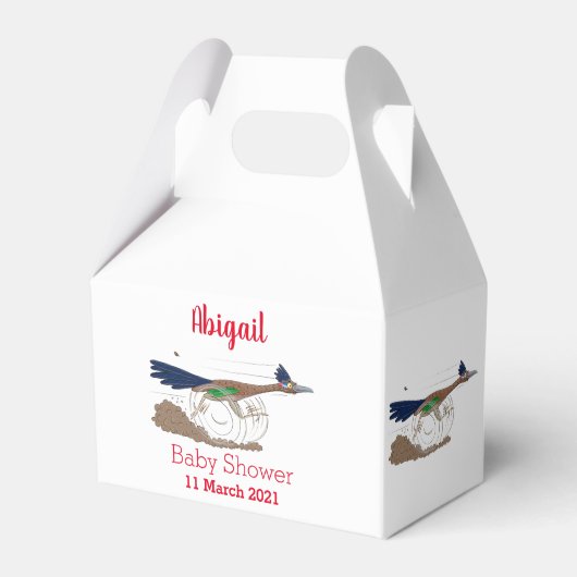 おもしろい走り鳥イラストレーション フェイバーボックス (正面サイド)