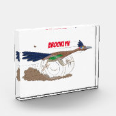 おもしろい走り鳥イラストレーション フォトブロック (左)