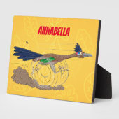 おもしろい走り鳥イラストレーション フォトプラーク (側面)