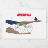 おもしろい走り鳥イラストレーション フードラベル (シングルラベル)