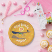 おもしろい走り鳥イラストレーション ペーパープレート (パーティー)