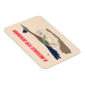 おもしろい走り鳥イラストレーション マグネット (右側)