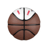 おもしろい走り鳥イラストレーション ミニバスケットボール (右)