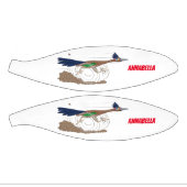 おもしろい走り鳥イラストレーション ミニバスケットボール (パネル)