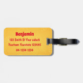 おもしろい走り鳥イラストレーション ラゲッジタグ (裏面横)