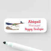 おもしろい走り鳥イラストレーション 名札 (インサイチュ)