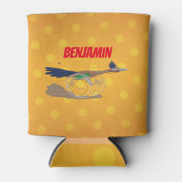 おもしろい走り鳥イラストレーション 缶クーラー