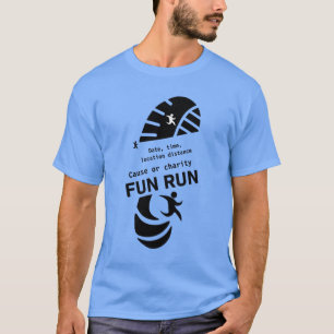 おもしろい走イベント原因慈善事業プロモーション Tシャツ