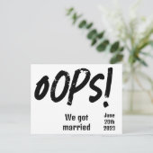 おもしろい走得結婚したった ポストカード (スタンド正面)