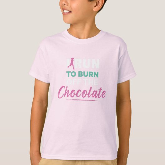 おもしろい走走チョコを焼き払う Tシャツ (正面)