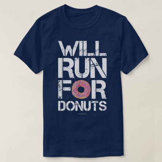 おもしろい走走寄付金の意 Tシャツ (デザイン正面)