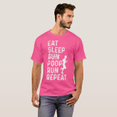 おもしろい走走Sのランナー食べウンチを繰り返走し繰り返す Tシャツ (正面フル)