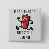 おもしろい走電池 缶バッジ (正面)