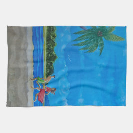 おもしろい走 キッチンタオル