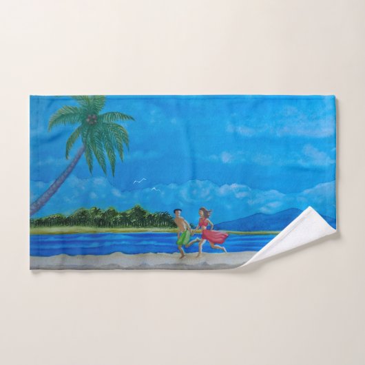 おもしろい走 ハンドタオル (ハンドタオル)