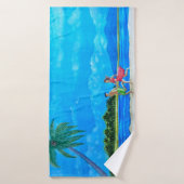 おもしろい走 バスタオル (バスタオル)