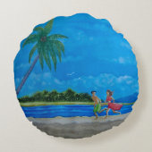 おもしろい走 ラウンドクッション (裏面)