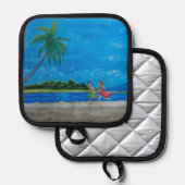 おもしろい走 鍋敷き (正面/裏面)