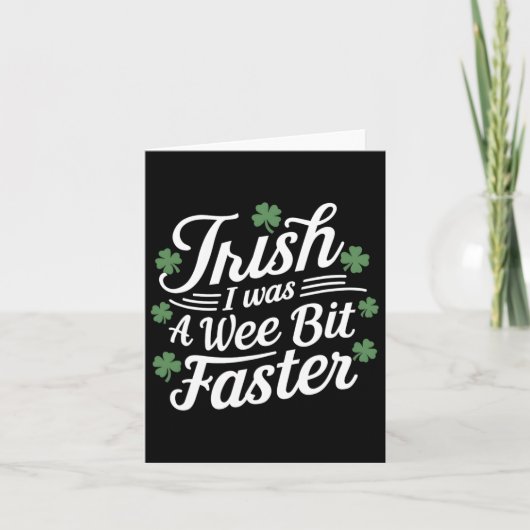 おもしろい走St patricks dayアイリッシュ私はウィー・ビだった カード (正面)