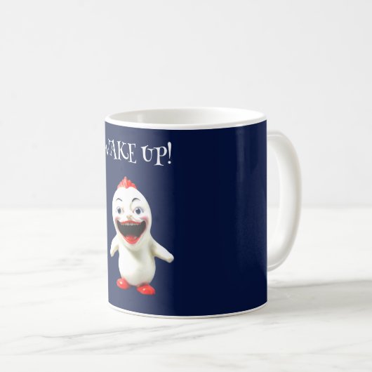 「おもしろい起きろ！」 コーヒーマグカップ (正面右)