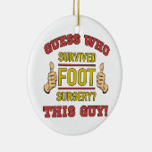 おもしろい足手術 セラミックオーナメント (右)