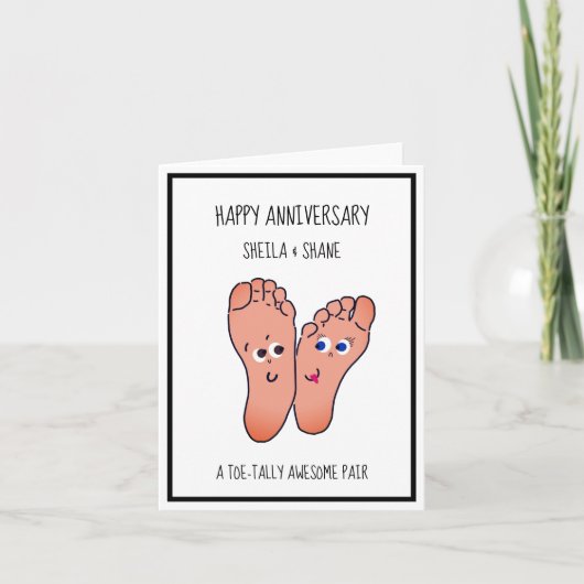 おもしろい足記念日 カード (正面)