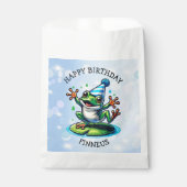 おもしろい踊りカエルパーソナライズされた誕生日 フェイバーバッグ (正面)