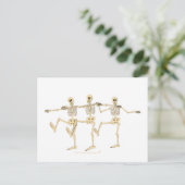 おもしろい踊りスケルトンハロウィーンマンガ ポストカード (スタンド正面)