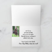 おもしろい踊りベア誕生日動物ユーモア カード (内部)