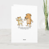 おもしろい踊りムース誕生日カード カード (裏面)