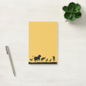 おもしろい踊り動物牛鶏ヤギのシルエット ポストイット (オフィス)